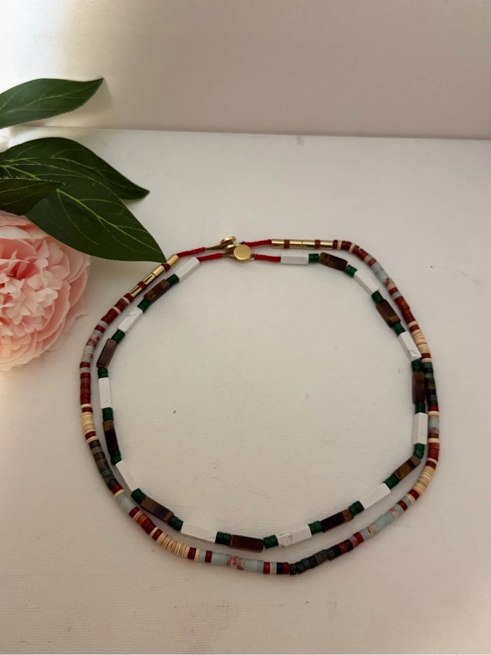 Roxanne Assoulin The Off Duty Duo Heishi Bead & Tiger Eye Necklace NEW ARRIVALS!